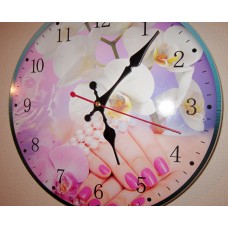 Часы настенные "Орхидея" (для салона красоты)